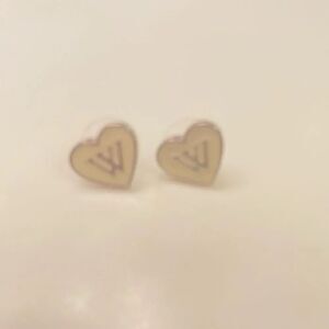 White Wildfox Logo Stud Earrings
